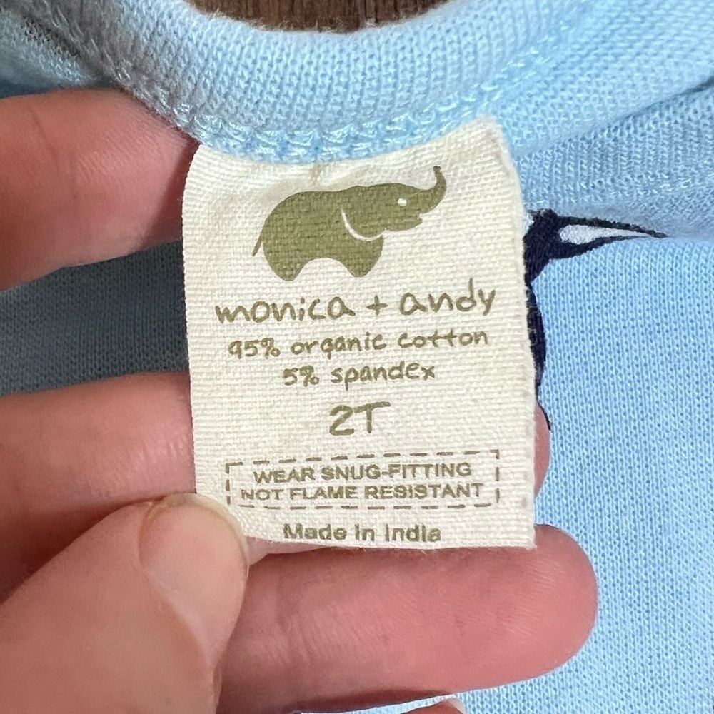 CLEAR-OUT Monica + Andy Bulldog Novelty Print‎ Organic Cotton Tee Shirt - Picture 3 of 5
